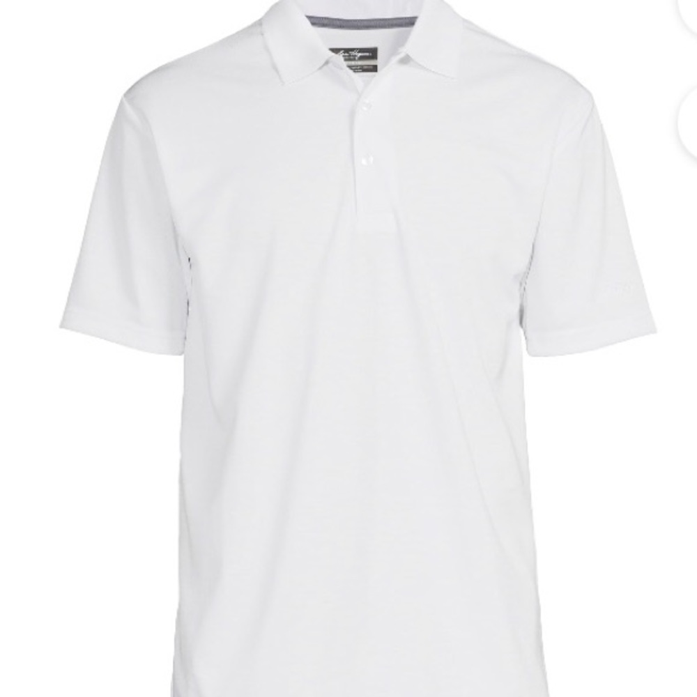 Shirt Golf mens new size 2XL polyester Ben Hogan white short sleeve 2 buttons